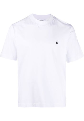 Etudes logo-embroidered organic cotton T-shirt - Bianco