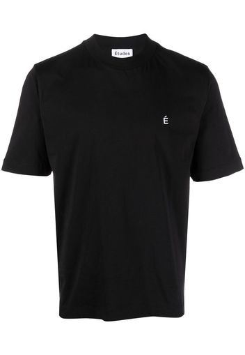 Etudes logo-embroidered organic cotton T-shirt - Nero
