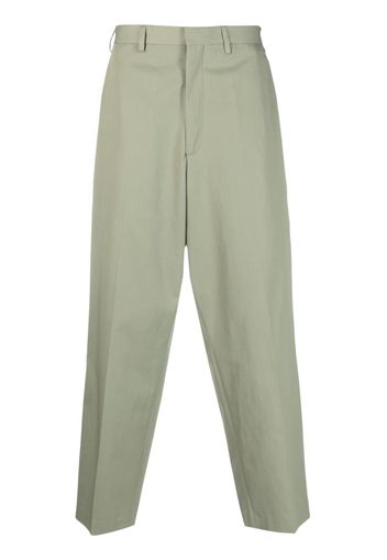 Etudes wide-leg cotton cropped trousers - Verde