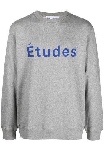 Etudes logo-print crew neck sweatshirt - Grigio