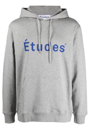 Etudes logo-print hoodie - Grigio