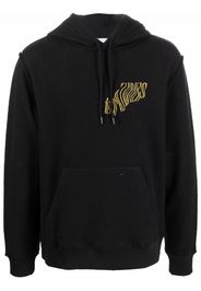 Etudes logo drawstring organic cotton hoodie - Nero