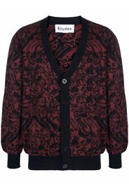 Etudes Cardigan con effetto jacquard - Rosso