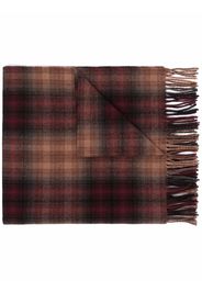 Etudes check fringed scarf - Marrone