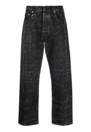 Etudes Jeans Corner con stampa - Nero