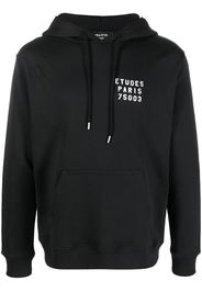 Etudes Klein Stencil cotton hoodie - Nero