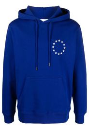 Etudes Europa-print organic cotton hoodie - Blu