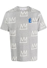 Etudes crown-print organic cotton T-shirt - Grigio