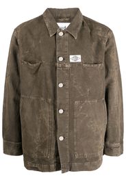 Etudes bleached-effect denim shirt - Verde