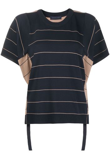 striped panel T-shirt