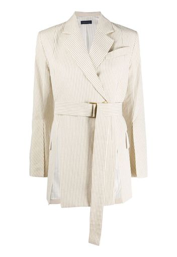 Alize pinstriped belted jacket