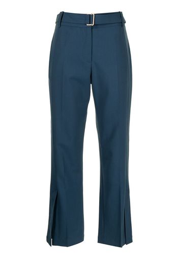 belted-waist cropped trousers