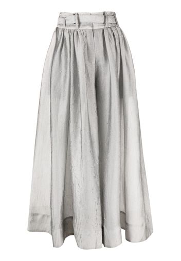Eudon Choi Lille belted wide-leg trousers - Argento