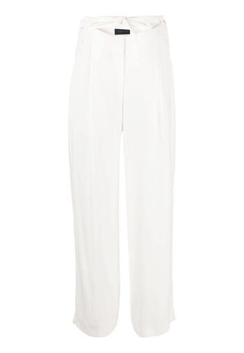 Eudon Choi Loches belted straight-leg trousers - Bianco