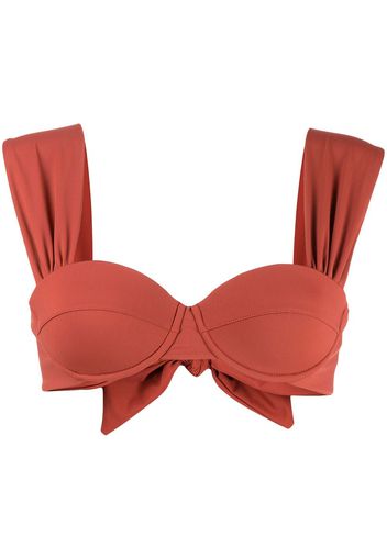 Evarae sweetheart-neckline bikini top - Rosso