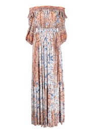 Evarae floral-print colette maxi dress - Marrone