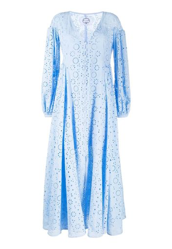 Evi Grintela broderie puff sleeve dress - Blu