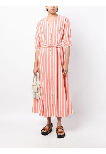 Evi Grintela Yara striped midi shirtdress - Arancione