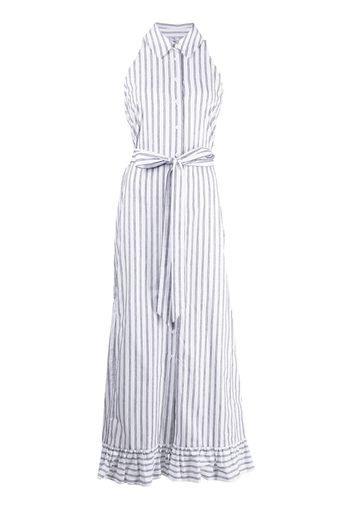 Evi Grintela Ava striped sleeveless maxi shirtdress - Blu