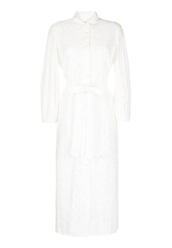 Evi Grintela embroidered-design cotton midi dress - Bianco