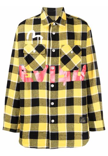 Evisu check-print cotton shirt - Giallo