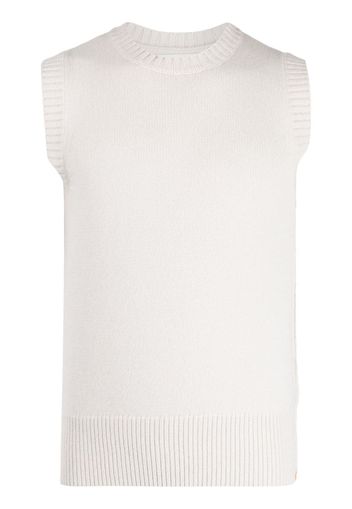 extreme cashmere crew-neck cashmere vest - Toni neutri