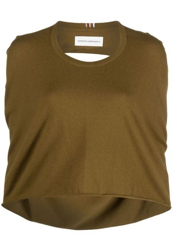 extreme cashmere halterneck knitted top - Verde