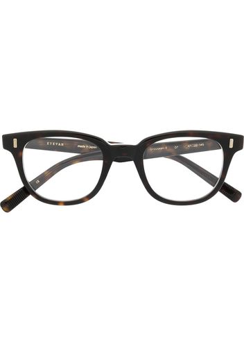 Eyevan7285 tortoiseshell-effect square glasses - Marrone