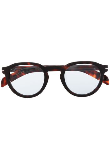 Eyewear by David Beckham Occhiali tondi tartarugati - Rosso