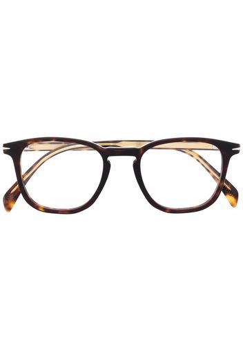 Eyewear by David Beckham Occhiali tondi con effetto tartarugato - Marrone