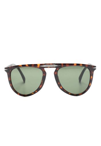 Eyewear by David Beckham tortoiseshell aviator-frame sunglasses - Marrone