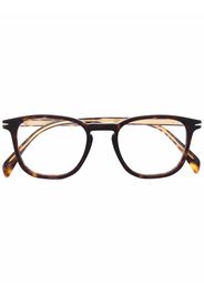 Eyewear by David Beckham Occhiali tondi con effetto tartarugato - Marrone