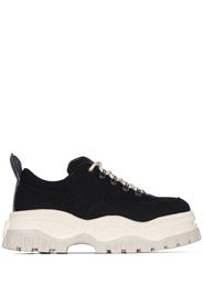 black Angel canvas chunky sneakers