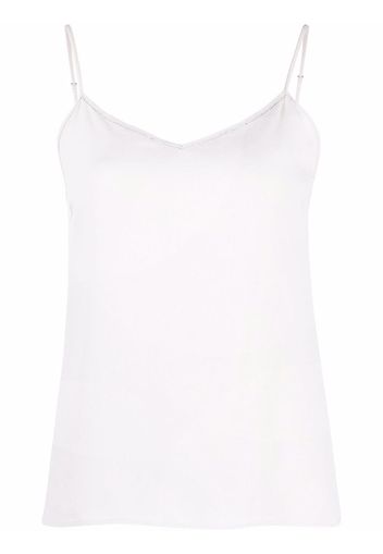 Fabiana Filippi bead-detail V-neck vest top - Grigio