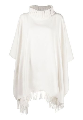 Fabiana Filippi Poncho a collo alto - Bianco