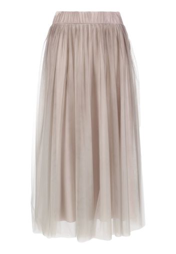 Fabiana Filippi high-waisted tulle long skirt - Toni neutri