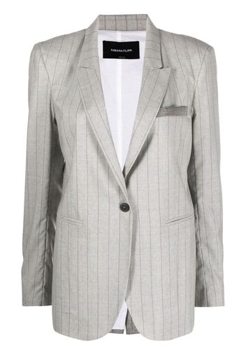 Fabiana Filippi Blazer monopetto gessato - Grigio