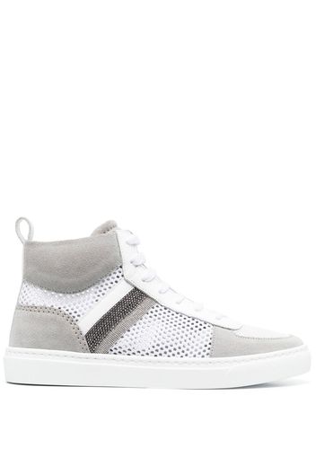 Fabiana Filippi panelled lace-up sneakers - Bianco