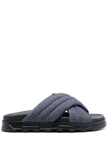 Fabiana Filippi 35mm chunky open-toe slides - Blu