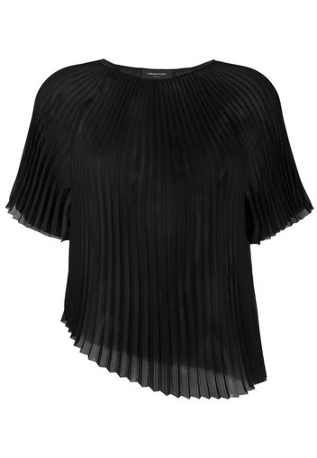 Fabiana Filippi pleated short-sleeved top - Nero