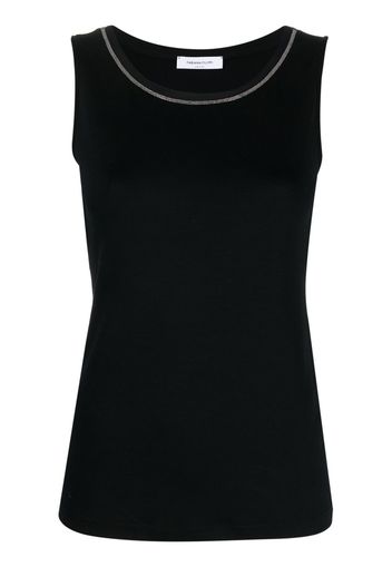 Fabiana Filippi ball-chain trim tank top - Nero