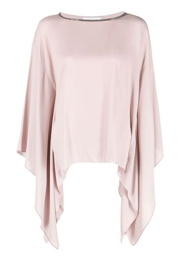 Fabiana Filippi bead-detail asymmetric blouse - Rosa