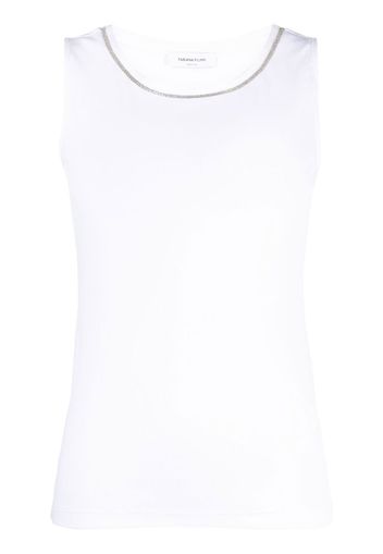 Fabiana Filippi ball-chain trim tank top - Bianco