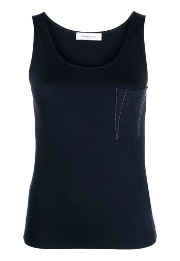 Fabiana Filippi bead-embellished tank top - Blu