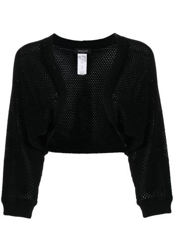 Fabiana Filippi open-knit cropped cardigan - Nero