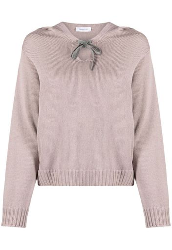 Fabiana Filippi tie-fastened cotton jumper - Toni neutri