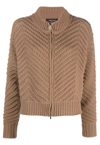 Fabiana Filippi Cardigan con zip - Marrone