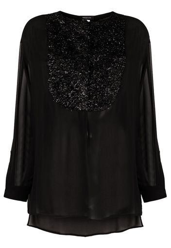 Fabiana Filippi Blusa semi trasparente - Nero