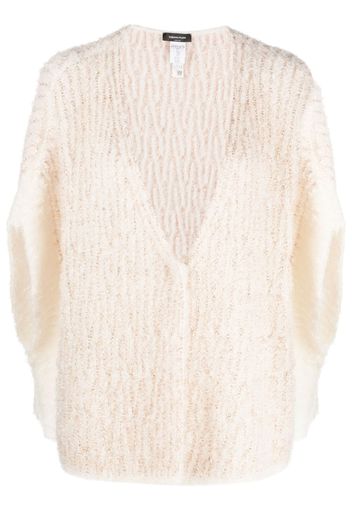 Fabiana Filippi Cardigan con paillettes oversize - Bianco