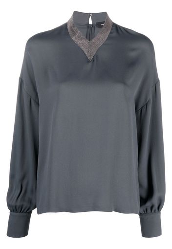 Fabiana Filippi Blusa a maniche lunghe - Grigio